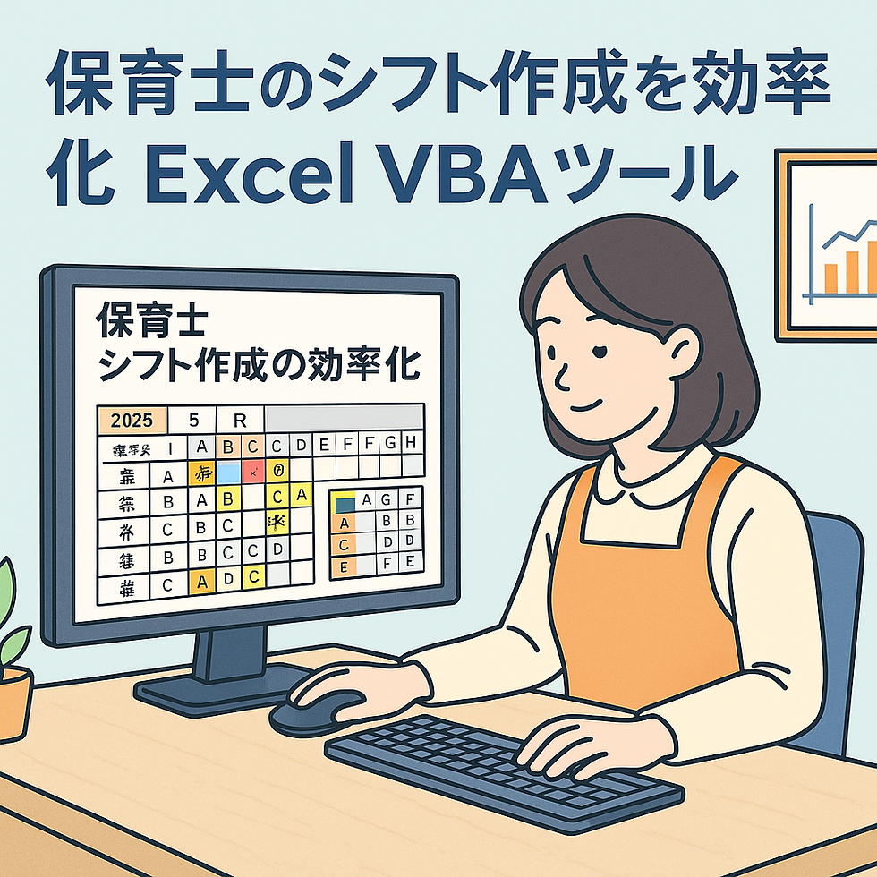 保育士向けシフト作成支援ツール（Excel VBA）