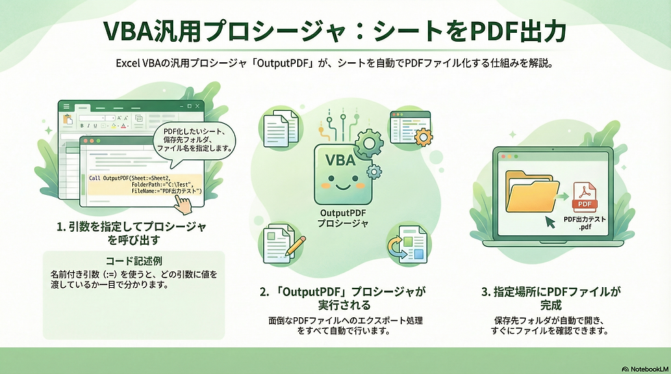 OutputPDF｜指定シートをPDF出力する汎用処理 | Excel VBA