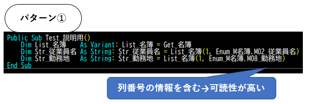 指標３「コードの可読性」 パターン①