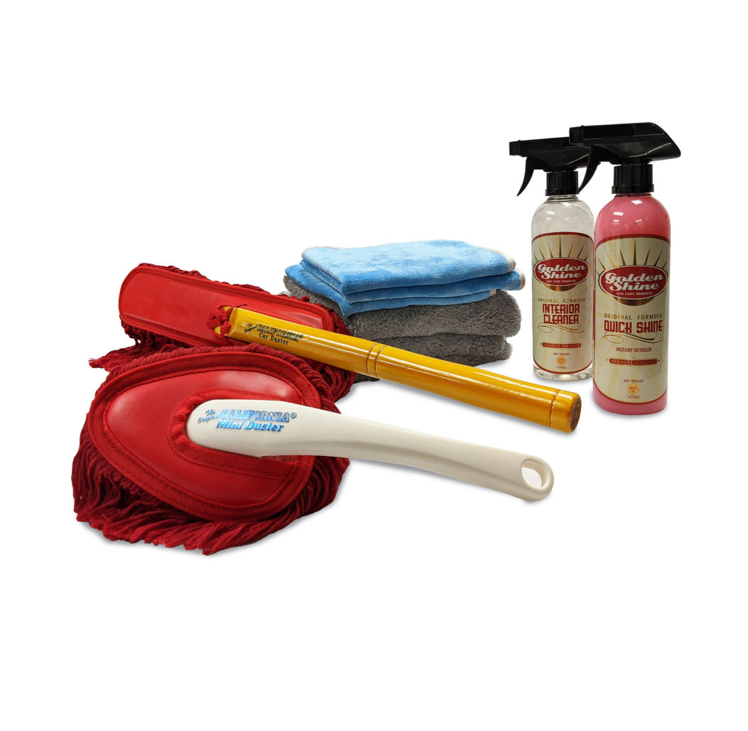 Golden Shine Inside Out Detailing Kit with California Car Duster Combo