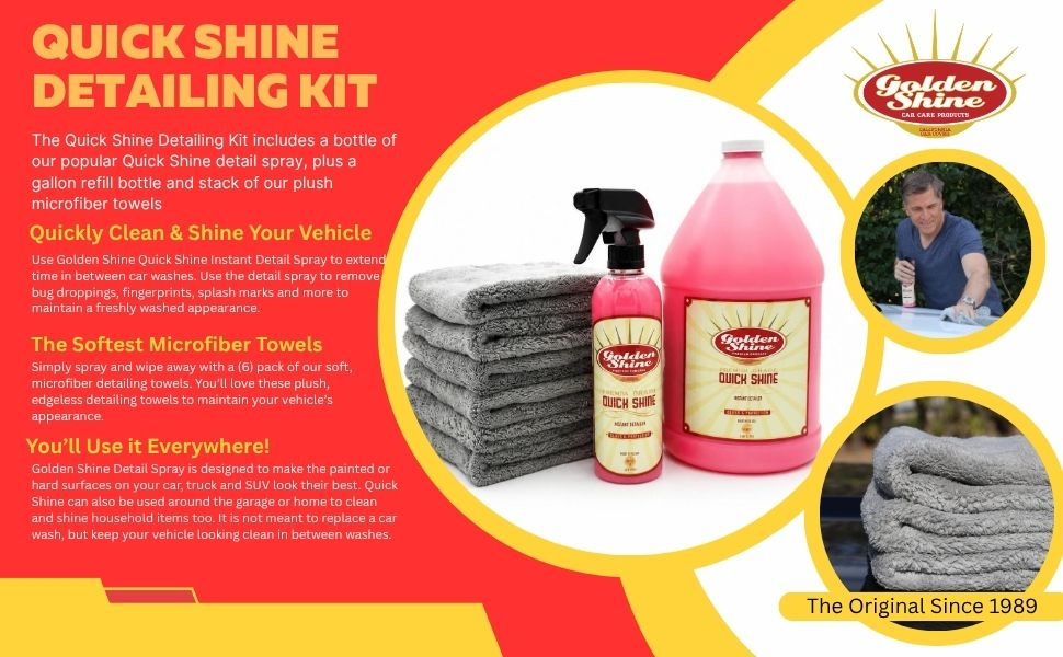 Thumbnail: Quick Shine Premium Detailing Pack with Gallon Refill and Towels 10940K