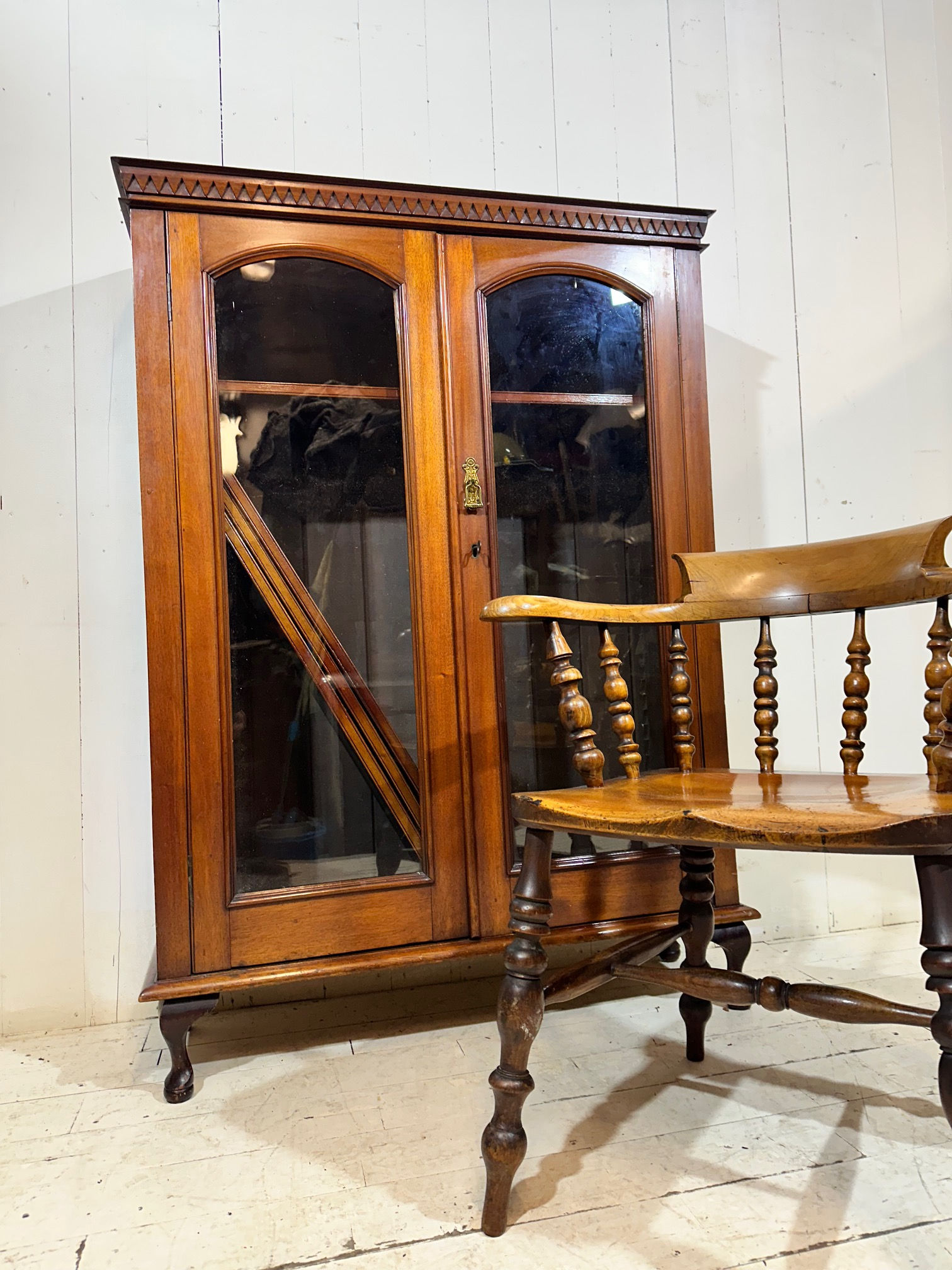 Victorian adjustable glass fronted solid mahogany bookcase, storage, compact, display cabinet, interiors, fine antiques