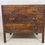 Thumbnail: Beautiful original Victorian compact chest of drawers in solid oak, brass handles, woodgrain