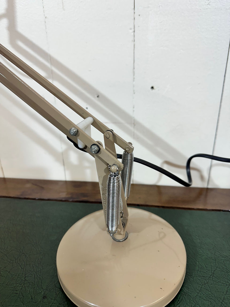 Thumbnail: 1970's adjustable table lamp, Anglepoise lamp, taupe colour, metal frame, stylish and iconic desk lamp, interiors, movie prop