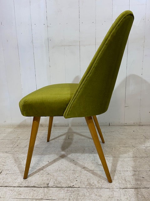 Thumbnail: limited edition Bloemen vintage chair, artisan chairs, craftsmen, restored, green velvet, beech frame, sprung base, interiors