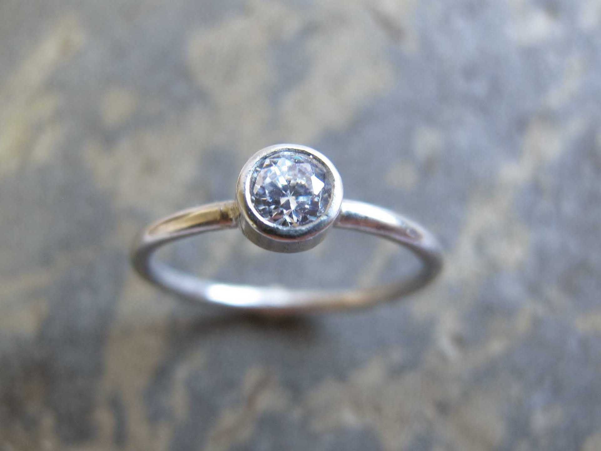 handmade diamond engagement ring made in London