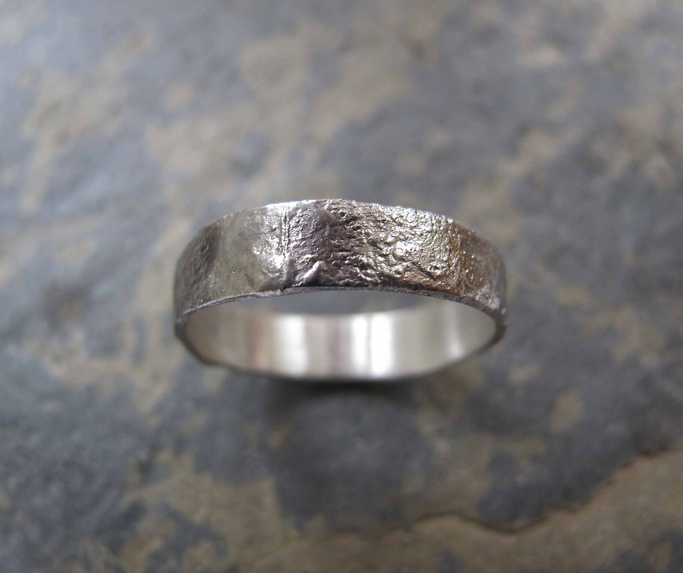 Thumbnail: Handmade rustic textured ring