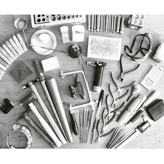 When you position your tools for a photo and get carried away! 😁 🔨🔨🔨_What is your fave tool_ _#jewellerytools #toolsofthetrade #tools #handm