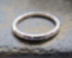 hammered silver wedding ring