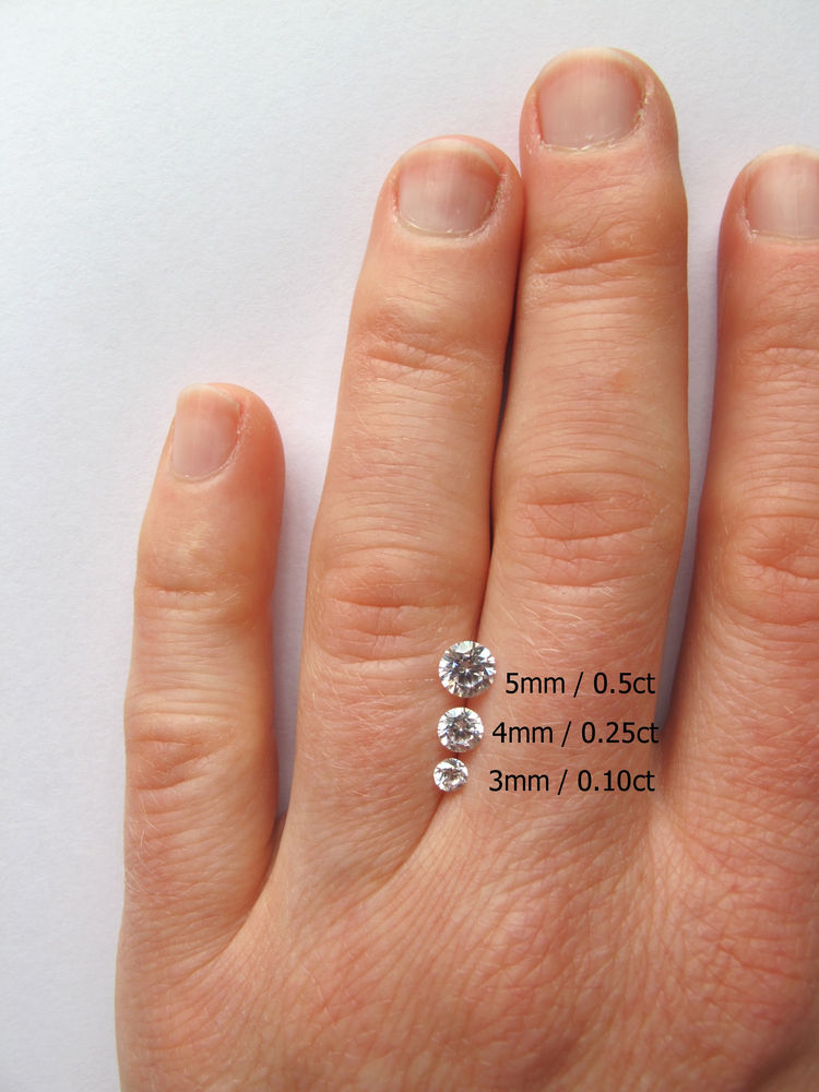 Diamond size guide Handmade wedding and engagement rings UK