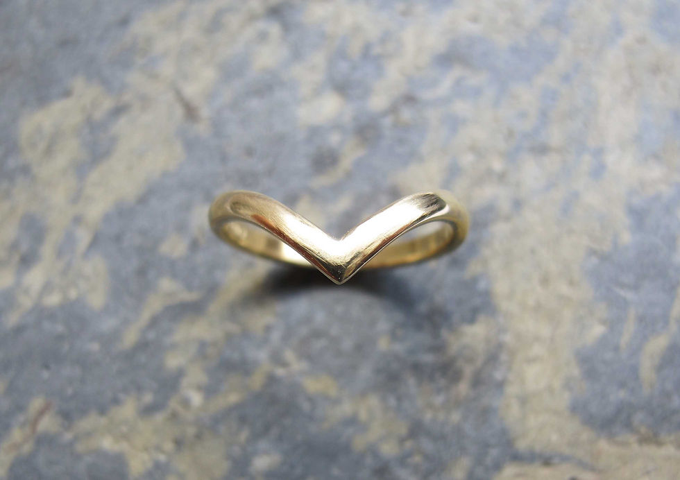 Thumbnail: Wishbone shaped gold ring