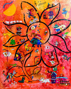 Kunterbunt 100x80cmit