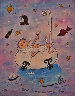 Sternzeichen Wassermann 50x40cm - Kopie