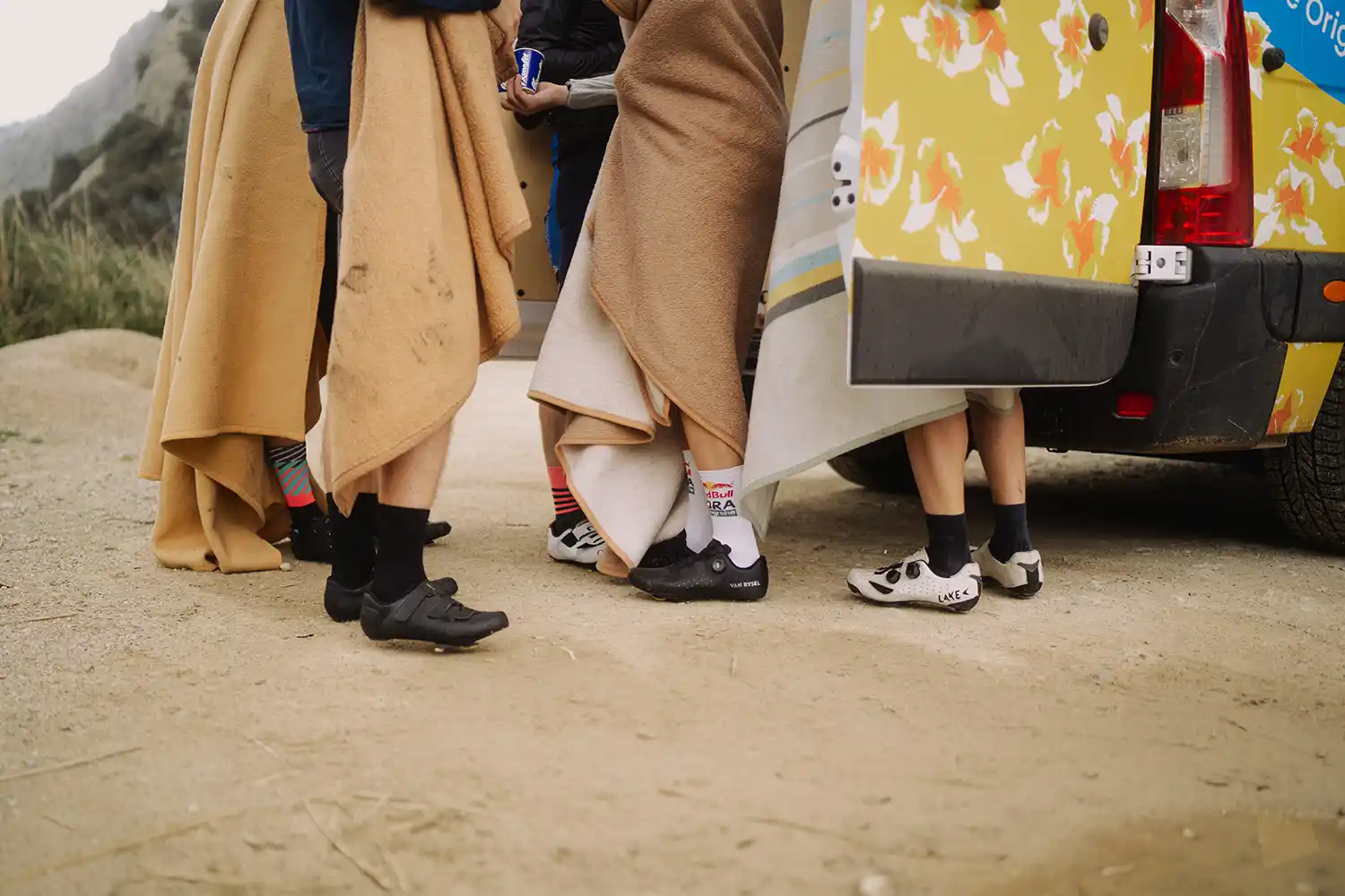 Rennradler bei der Pause