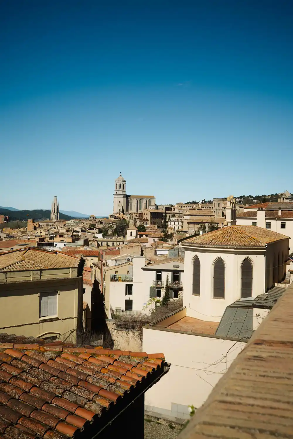 Blick über Girona, Spanien