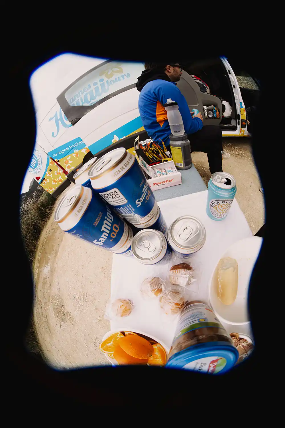 Verpflegungsstation bei der Rennrad Königsetappe auf Mallorca