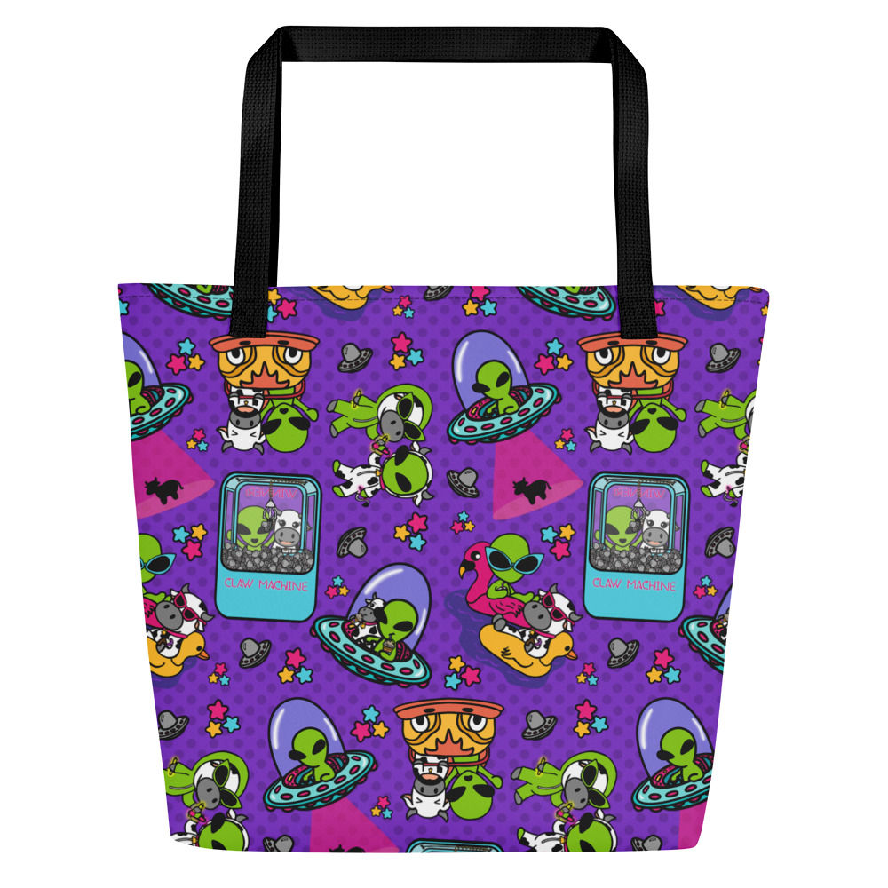 Intergalactic Besties All-Over Print Large Tote Bag