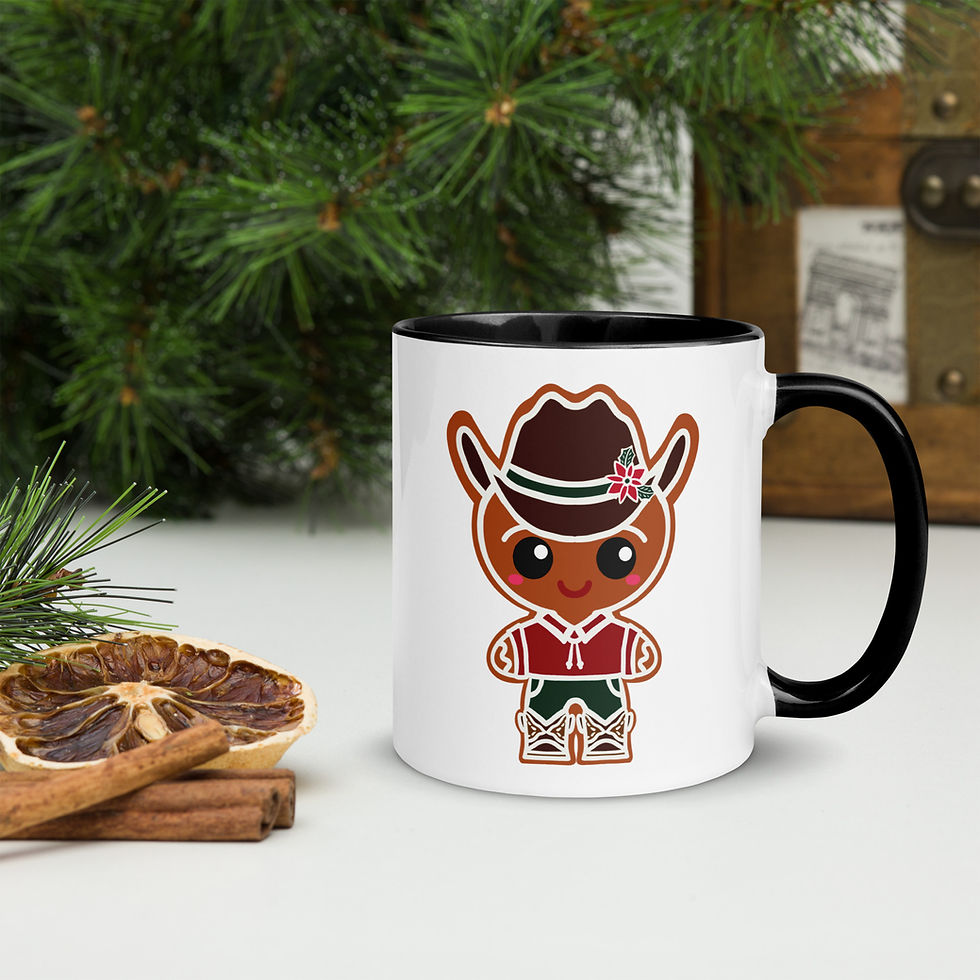 Thumbnail: Gingerbread Cowboy Mug with Color Inside