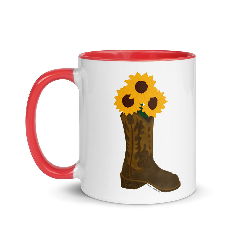 Thumbnail: Grandpa's Flowers Mug with Color Inside