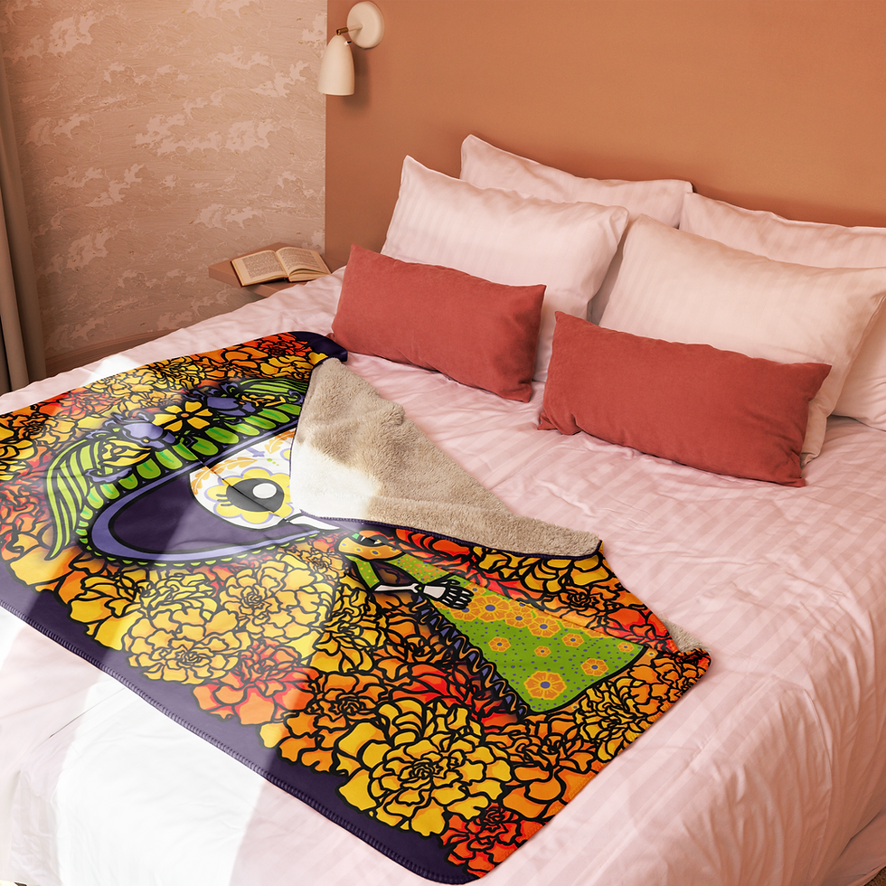 Thumbnail: La Catrina Sherpa blanket