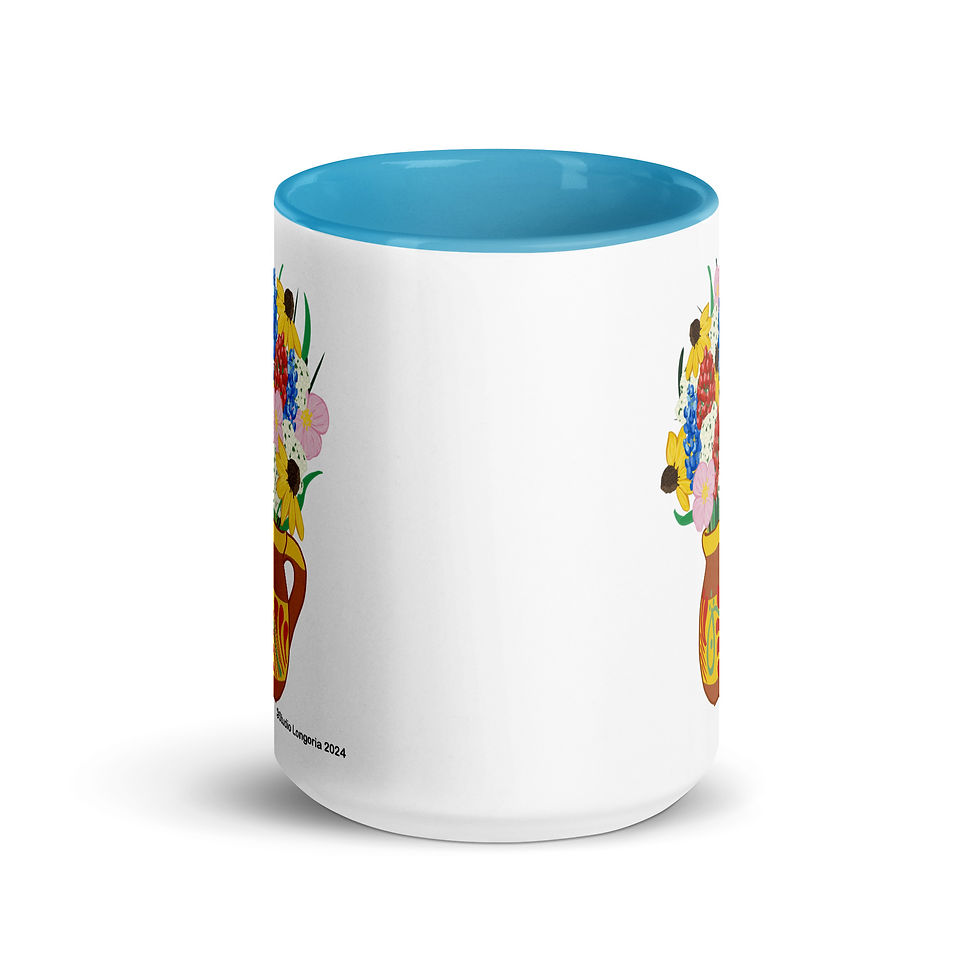 Thumbnail: Jarrito Full of Texas Wildflowers Mug with Color Inside