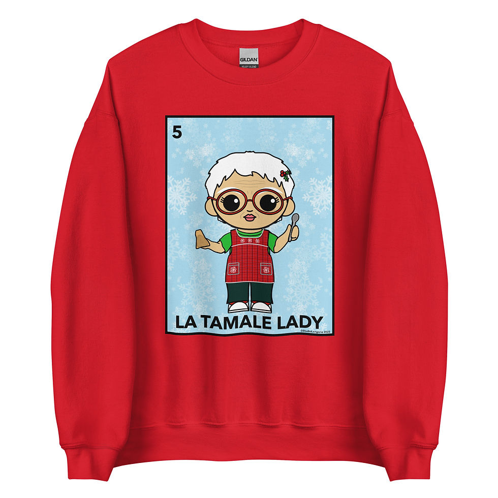Thumbnail: Christmas La Tamale Lady Unisex Sweatshirt