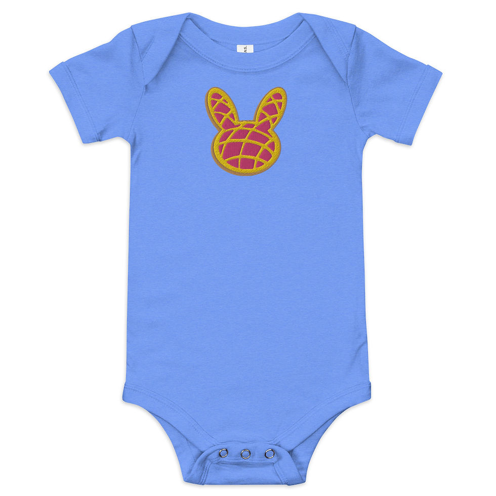 Thumbnail: Pink Bunny Concha Baby short sleeve one piece