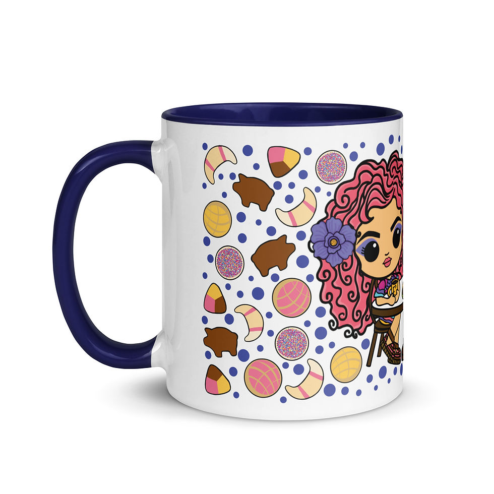 Thumbnail: Comadres y Cafecito Mug with Color Inside