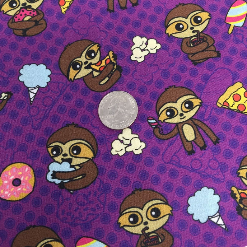 Thumbnail: Snacking Sloths Fabric