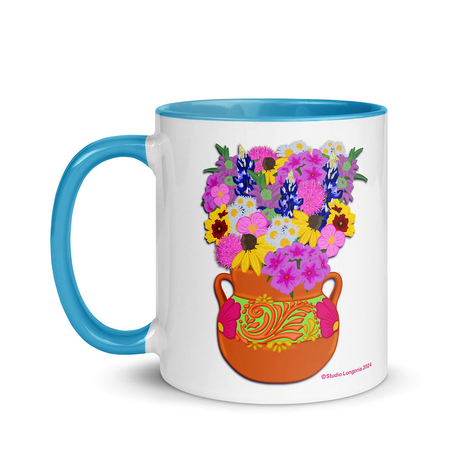 Thumbnail: Olla Full of Texas Wildflowers Mug with Color Inside