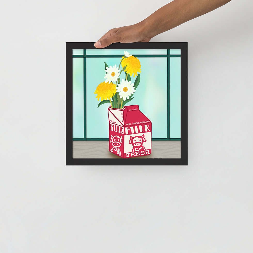 Thumbnail: Milk Box Flowers Framed poster