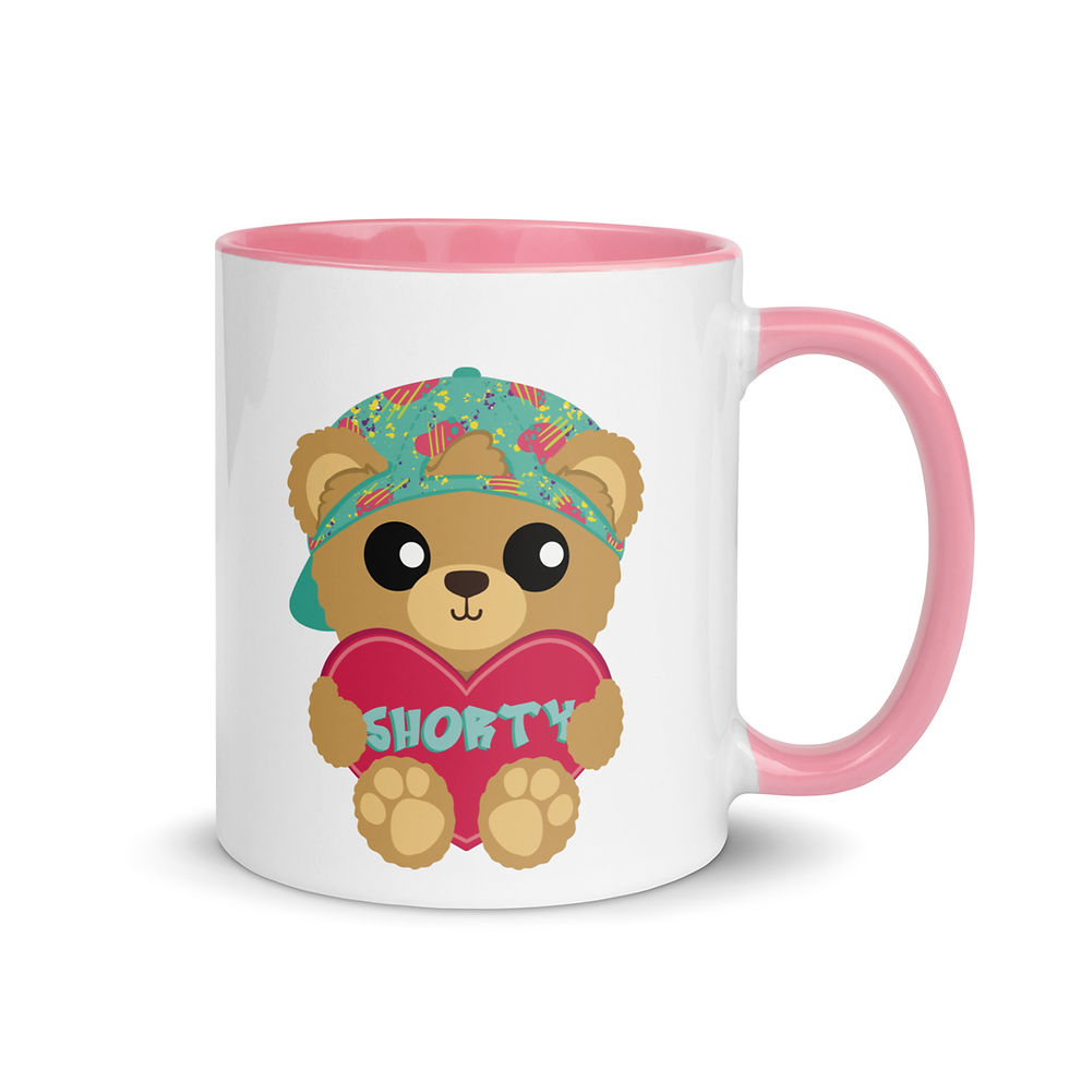 Thumbnail: Sweetheart Bear Shorty Mug with Color Inside