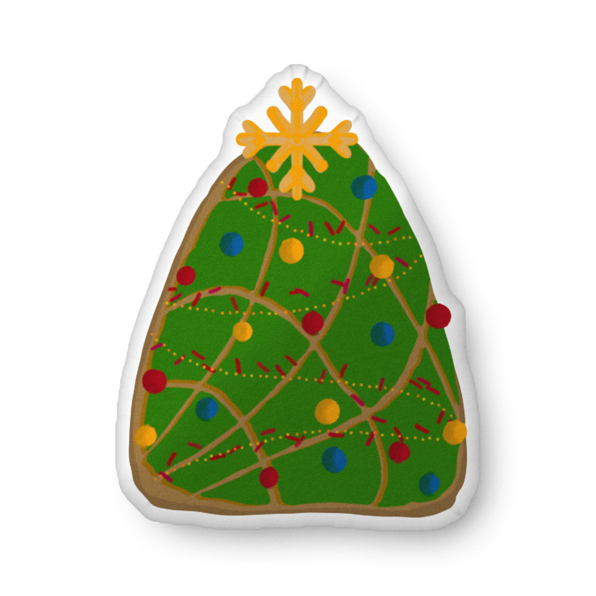 Christmas Tree Concha Custom-shaped pillow
