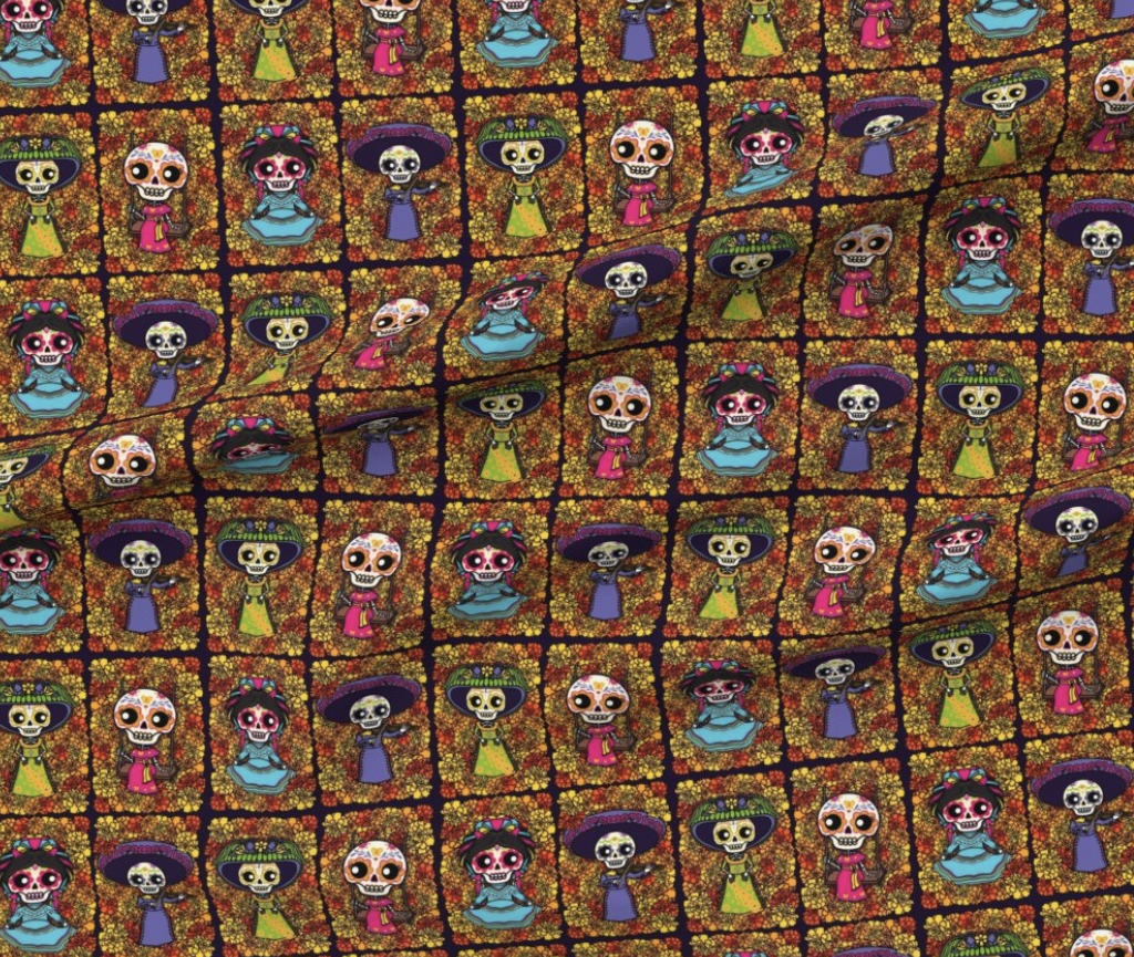 Las Catrinas Fabric