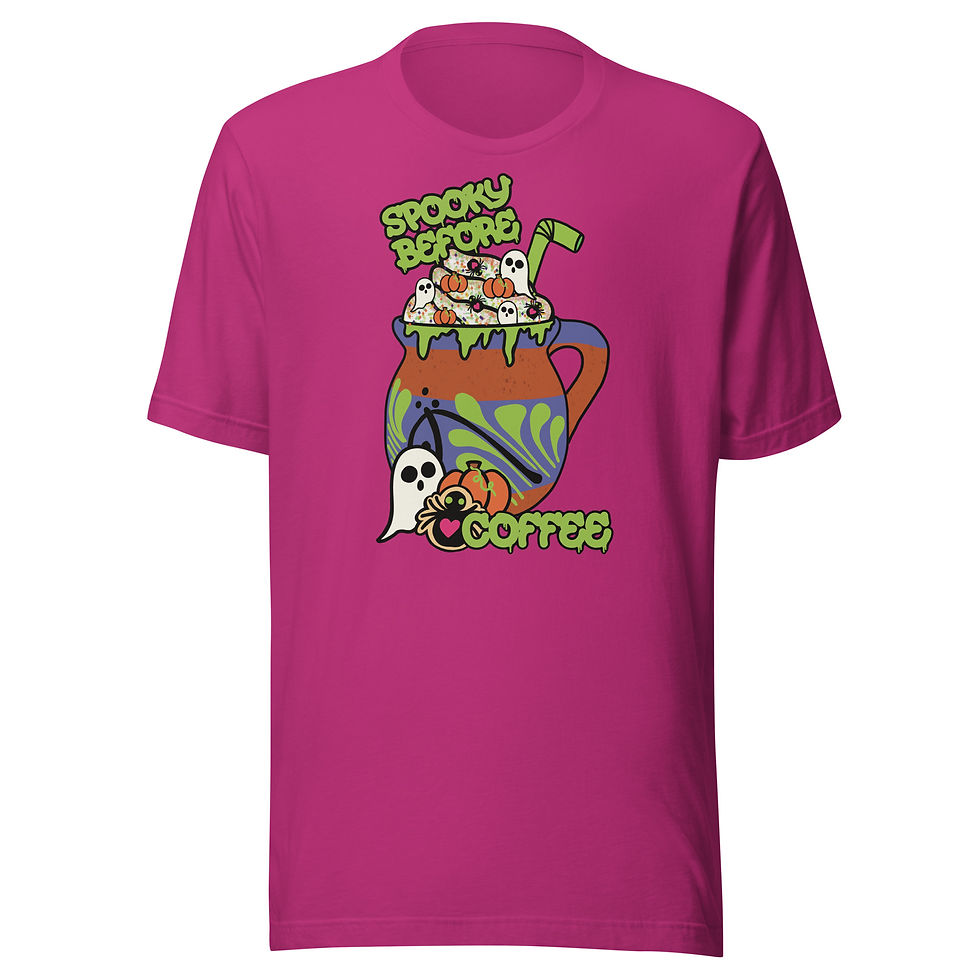 Thumbnail: Spooky Before Coffee Unisex t-shirt