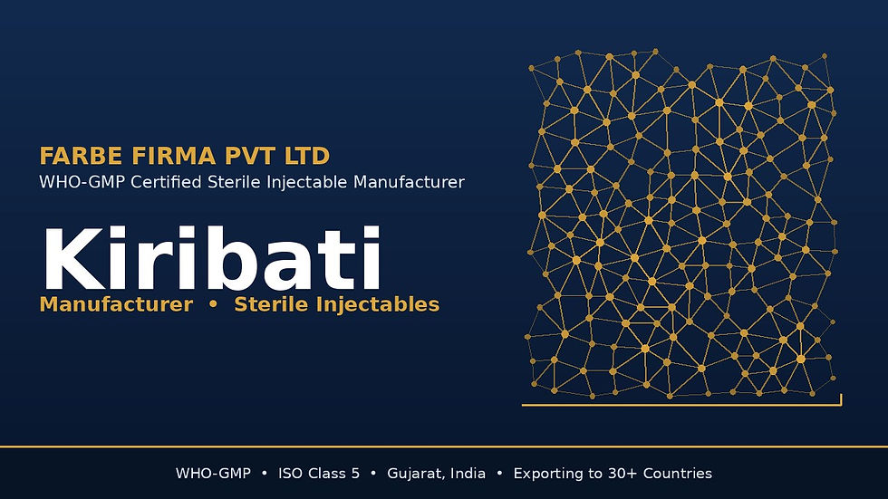 Por qué Farbe Firma es el fabricante de inyectables en Kiribati líder del mercado