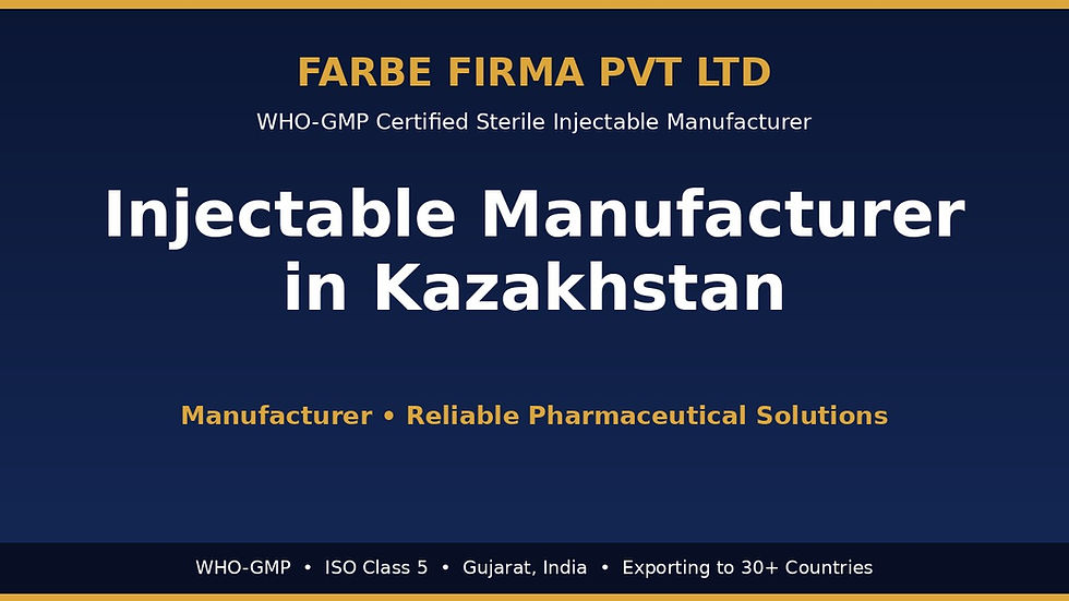 Top Injectable Manufacturer in Kazakhstan – Reliable Pharmaceutical Solutions