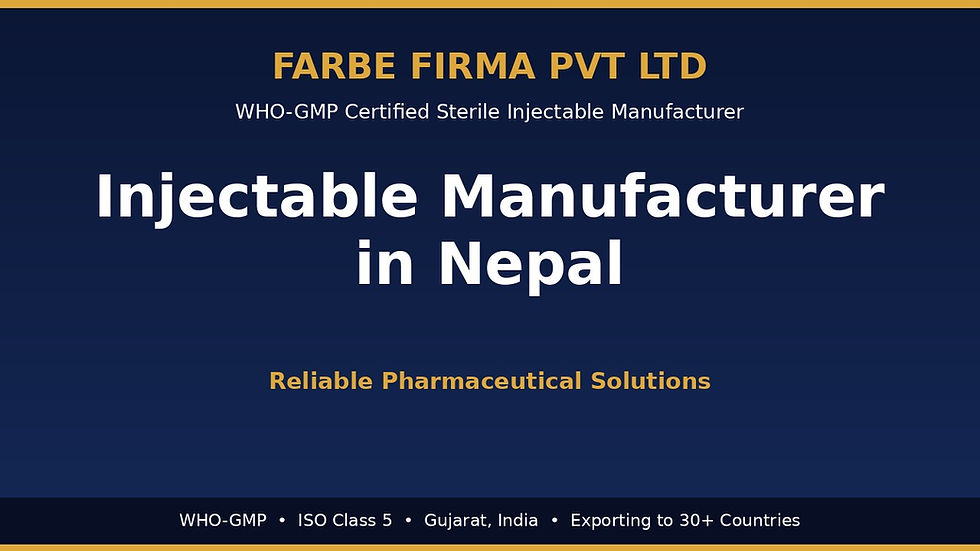 Top Injectable Manufacturer in Nepal – Reliable Pharmaceutical Solutions