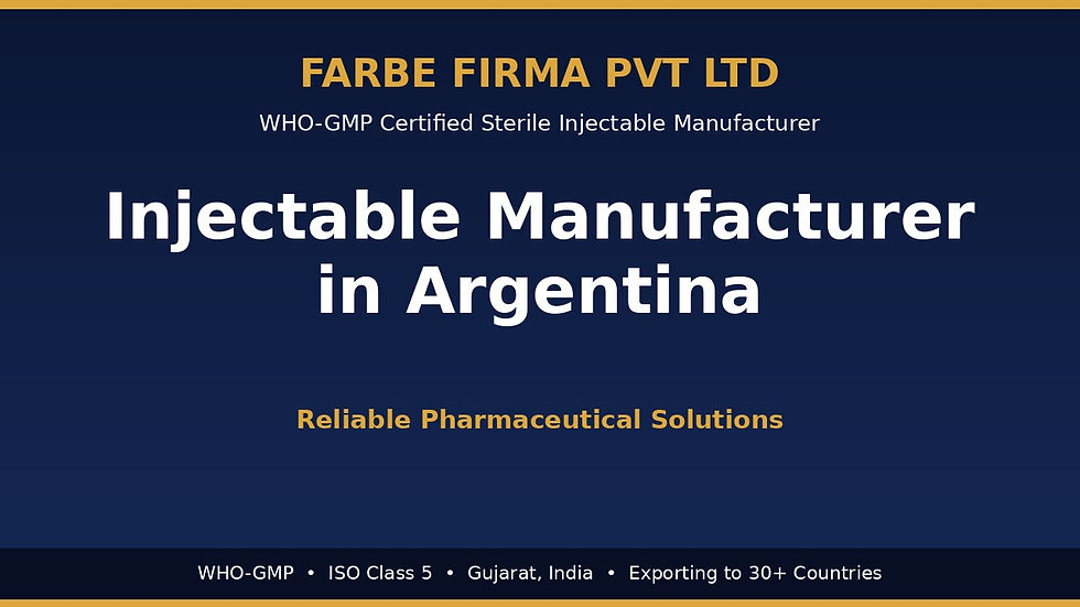 Top Injectable Manufacturer in Argentina – Reliable Pharmaceutical Solutions