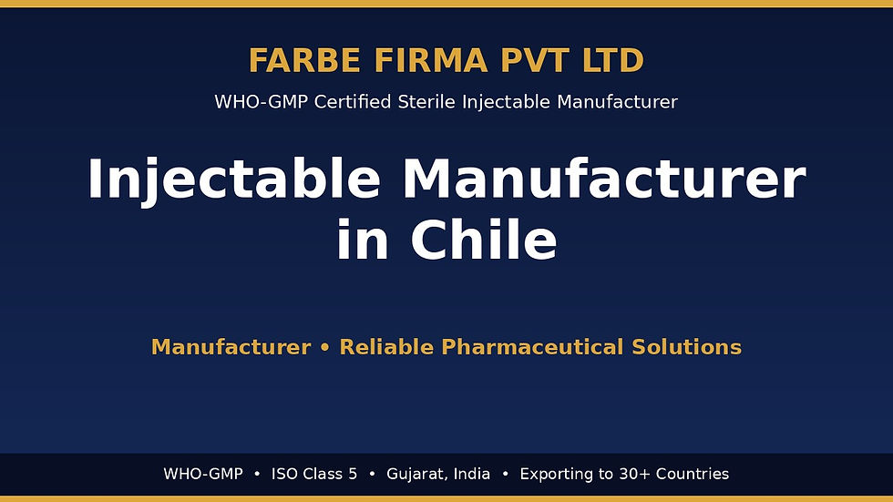 Top Injectable Manufacturer in Chile – Reliable Pharmaceutical Solutions
