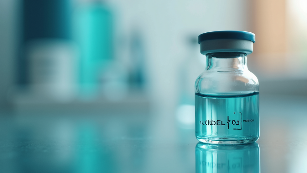 Close-up view of a Fomepizole Injection vial