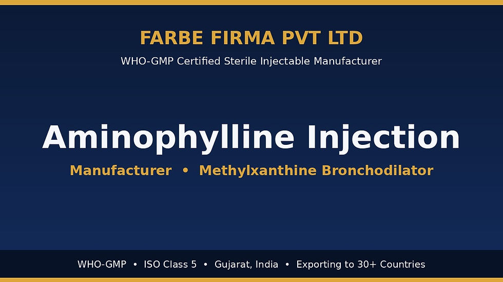 Why Farbe Firma is the Top Manufacturer of Aminophylline Injection