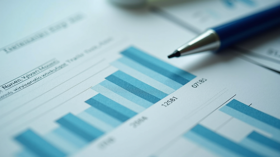 Close-up view of clinical trial materials and research documents