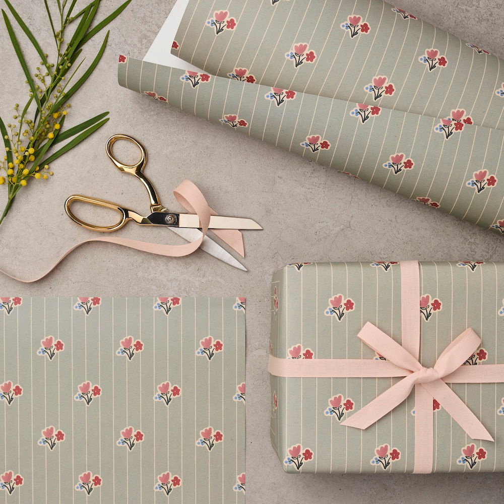 Wallpaper Posy Wrapping Paper