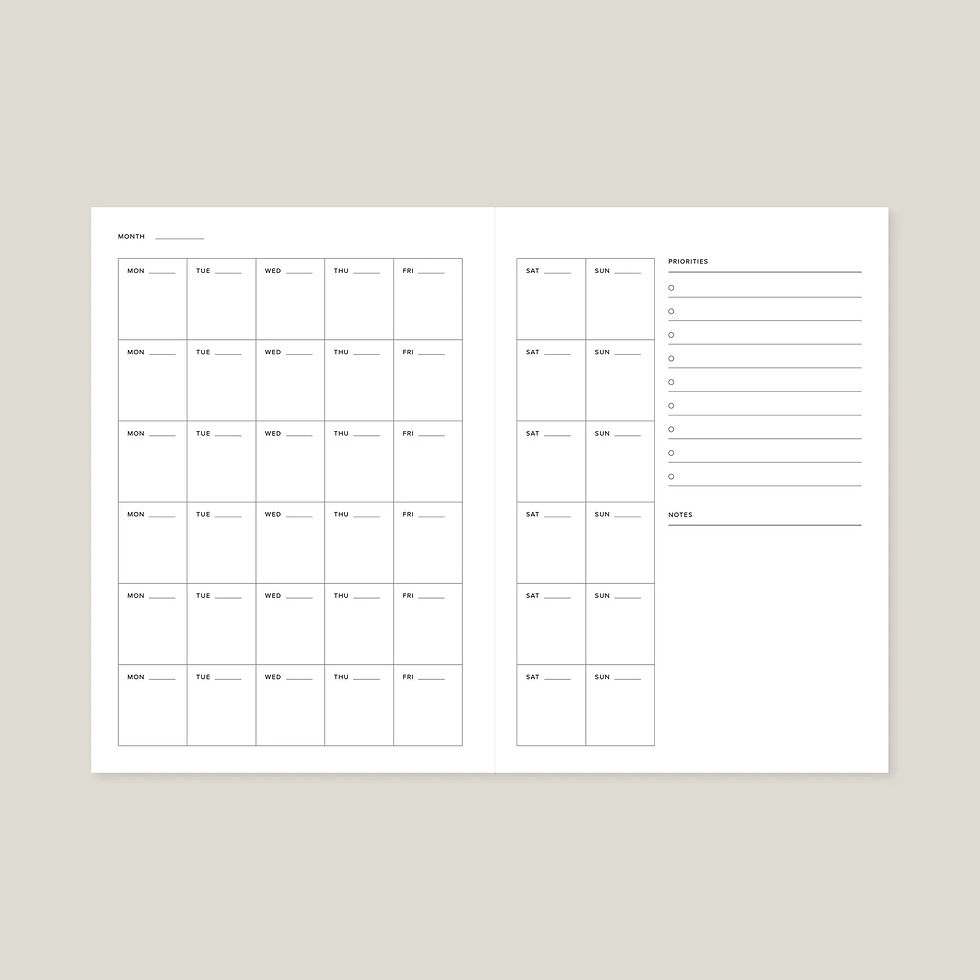 Thumbnail: Undated Layflat Weekly Planner Abstract Lines
