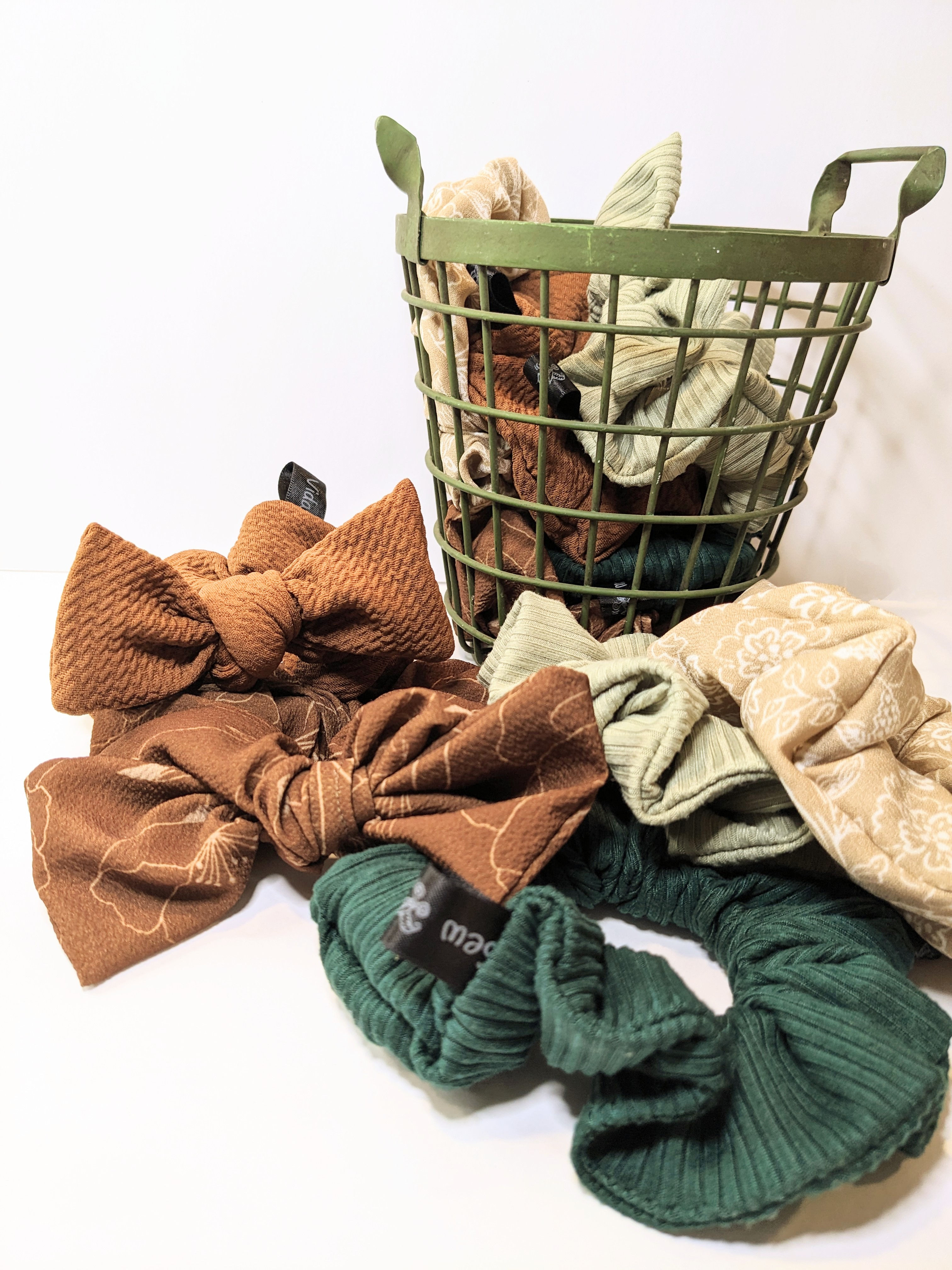 Fall colored scrunchies