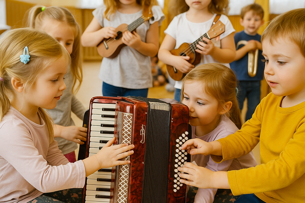 dzieci podczas koncertu poznajemy instrumenty