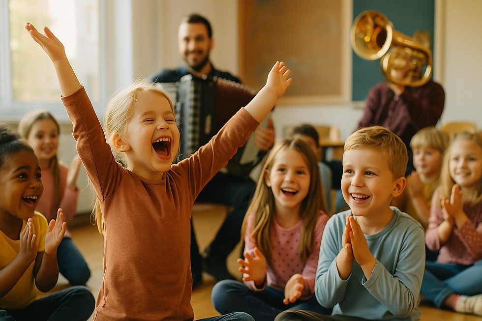 dzieci podczas koncertu poznajemy instrumenty
