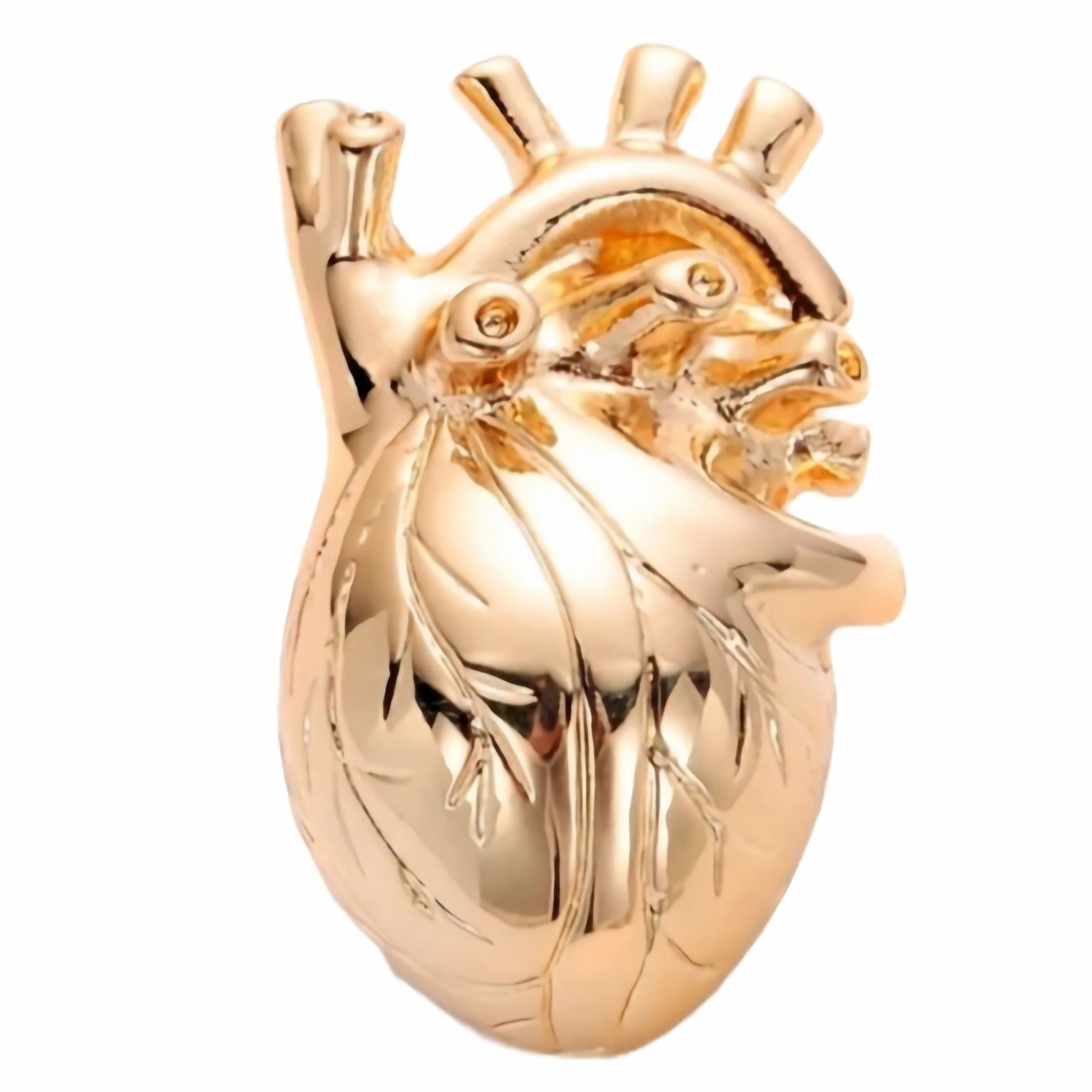 Corazón 3D color oro rosado