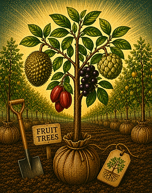 Explore rare fruit trees available for local pickup. Bring something extraordinary to your food forest.